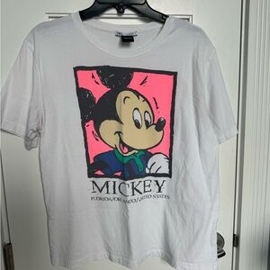 Disney White T‑Shirt with Black Disney Tag